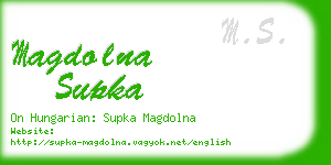 magdolna supka business card